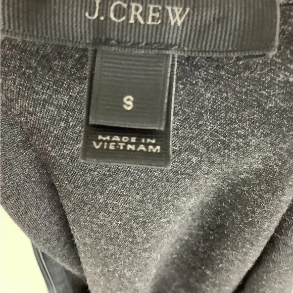 J Crew Sz S Sheath Dress With Tulle Trim Arms Gray Viscose Business Style - Picture 8 of 8